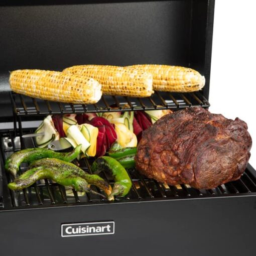 Cuisinart 8-in-1 Portable Wood Pellet Grill and Smoker, Compact for RV, Tailgates, Camping, and Backyard Cooking, Smoky Flavor, Versatile Meat Smoker - Image 2