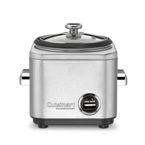 Cuisinart MSC-400 3-In-1 Cook Central 4-Quart Multi-Cooker: Slow Cooker, Brown/Saute, Steamer, Silver & CRC-400P1 4 Cup Rice Cooker, Stainless Steel Exterior - Image 4