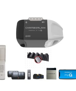 CHAMBERLAIN B2215T Garage Door Opener with Battery Backup, Black