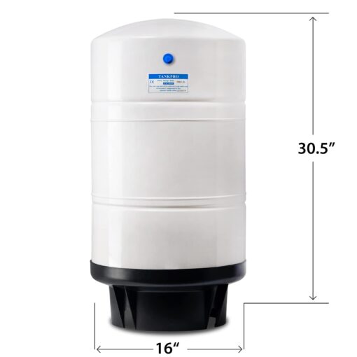 iSpring T20M 20 Gallon Pre-Pressurized Tank for Reverse Osmosis (RO) Systems with 14 gallons of Water Storage Capacity, White - Image 5