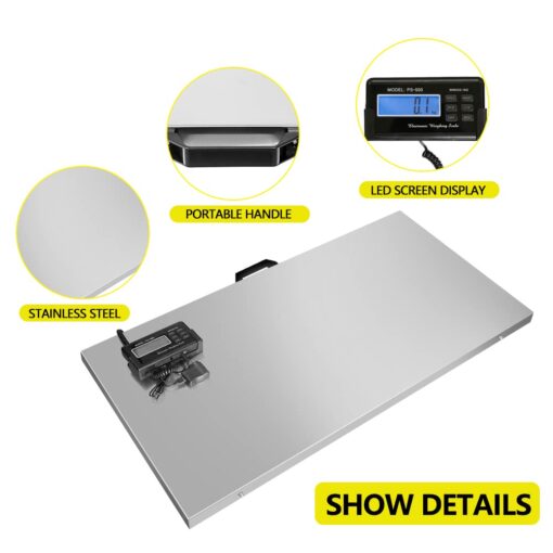 Togarhow 1100Lbs x 0.2Lbs Digital Livestock Scale Large Pet Vet Scale Stainless Steel Platform Electronic Postal Shipping Scale for Heavy Duty Large Dog Hog Sheep Goat Pig Sheep Scale - Image 5