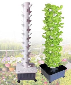 YANDDEA Hydroponic Growing sytem Kits Gardening Indoor Grow System Vertical Grow Tower 15 Layer 45 Plants Sites,for Fresh Herb Garden, Fruits, Vegetables