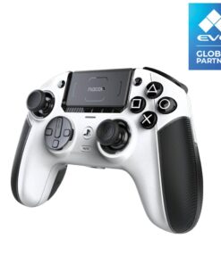 NACON Revolution 5 Pro Officially Licensed PlayStation Wireless Gaming Controller for PS5 / PS4 / PC - Hall Effect, Trigger Stops, Mappable Buttons, Bluetooth Audio - Black/White
