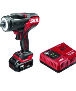 SKIL PWR CORE 20 Brushless 20V 1/2 In. Mid-Torque Impact Wrench Kit Including 4.0 Ah Battery and Auto PWRJump Charger- IW5761B-10