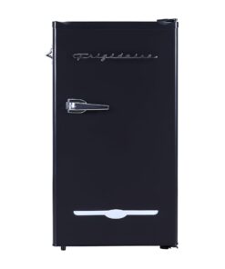 FRIGIDAIRE EFR376-BLACK 3.1 Cu Ft Black Retro Bar Fridge with Side Bottle Opener