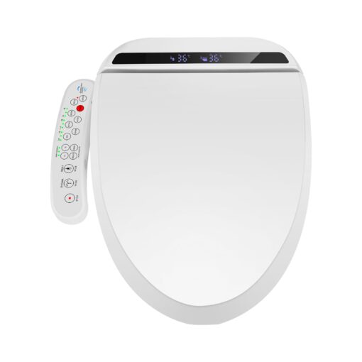 YOURLITE Bidet Toilet Seat Electric Warm Water Bidet with Warm Air Drying, Heated Seat Bidet with Self-cleaning Nozzle Temperature Adjustable White Toilet Seat - Image 2