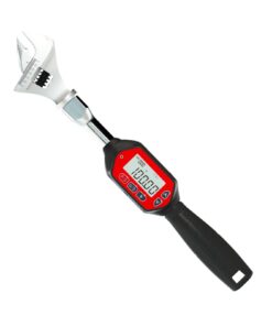 VPOER Adjustable Digital Torque Wrench spanner head, 2.2-73.7 ft-lbs (3-100 Nm) (26.5-885 inch pound) Electronic Jaw open end torque wrench with Buzzer & LED, Calibrated