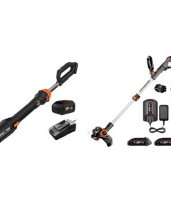 WORX 20V LEAFJET Cordless Leaf Blower with Power Share Brushless Motor - WG543 (Battery & Charger Included) & Worx WG163 GT 3.0 20V PowerShare 12" Cordless String Trimmer & Edger