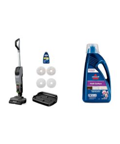 Bundle of BISSELL SpinWave Plus Vac Vacuum + BISSELL MultiSurface Floor Cleaning Formula for Crosswave and Spinwave (80 oz), 1789G