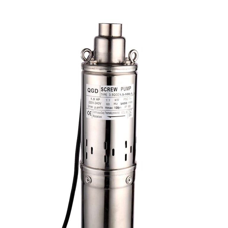 ZYIY 3.5" Deep Well Pump 1.5hp Screw Well Pump Submersible Well Water Pump 220-240V/60Hz Max.Head 120M/394ft Flow 11GPM Rotary Vertical Centrifugal Well Pump for Home Garden Agricultural,Pump for Well - Image 5