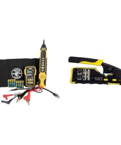 Klein Tools VDV500-920 Wire Tracer Tone Generator and Probe Set with RJ45 Port & VDV226-110 Ratcheting Modular Data Cable Crimper/Wire Stripper