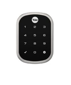 Yale | LiftMaster Smart Lock with Touchscreen Deadbolt- Works with myQ App & Key by Amazon in-Garage Delivery when paired with Smart Garage Hub (sold separately), Satin Nickel
