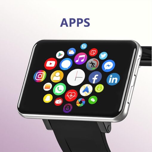 Rainbuvvy 4G Smart Watch 2.86 Inch Screen Android 7.1 1GB+16GB 5MP Camera 2700mAh Battery Smartwatch for Men (Black, 1GB 16GB) - Image 2