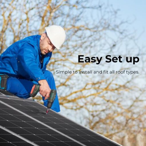 Renogy 100W 12V Solar Panel, Monocrystalline 100 Watt Solar Panel for RV, High Efficiency IP67 Waterproof PV Module for Marine Farm Battery Rooftop Outdoor Trip, Power Kits & Ecosystem - Image 3