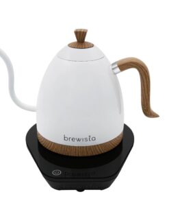 Brewista Artisan Electric Gooseneck Kettle, Water Boiler with LCD Panel, Precise Temperature Control, Fast Boiling and Keep Warm Settings for Pour-Over Coffee & Tea, Café, 1 Liter (Pearl White)