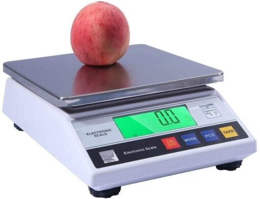ZOCWJK Digital Scales Food,Kitchen Food Scales Digital Kitchen Weighing Electronic Scales 10kg/1g LCD Backlit for Food Factory Cake House Pharmacy (Onecolor-6kg/0.1g