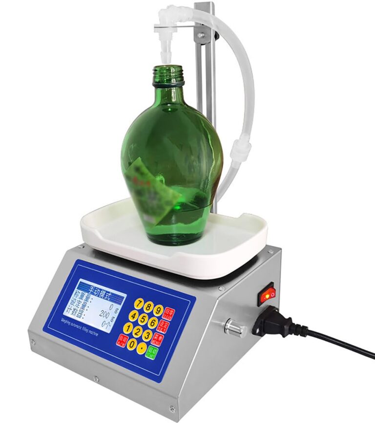 Electronic Scale Filler Small Liquid Filling Machine Peristaltic Pump Bottle Filler Machine Applicable Capacity 10g-3kg for Daily Use Medical,CSY-3200