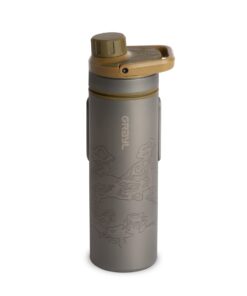 GRAYL UltraPress Titanium 16.9 oz Water Purifier & Filter Bottle for Hiking, Backpacking, Survival, Bushcraft, Travel (Coyote Brown)