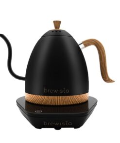 Brewista Artisan Electric Gooseneck Kettle, Water Boiler with LCD Panel, Precise Temperature Control, Fast Boiling and Keep Warm Settings for Pour-Over Coffee & Tea, Café, 1 Liter (Matte Black)