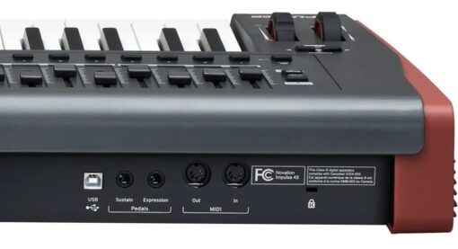 Novation Impulse 49 Keys USB bus-powered MIDI Controller Keyboard – Robust, ultra-responsive, full-size piano keyboard with aftertouch and velocity-sensitive pads – works on Mac or Windows - Image 4