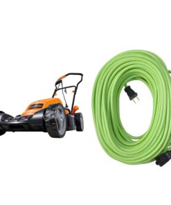 LawnMaster Electric Lawn Mower + Yard Master Outdoor Garden Extension Cord