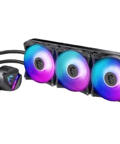 MSI MAG CORELIQUID 360R V2 AIO CPU Liquid Cooler - Rotatable ARGB Blockhead, Integrated Radiator Pump, Split-Flow Water Cooling, Evaporation-Proof Tubing, Easy to Install - AMD & Intel Compatible
