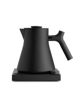 Fellow Corvo EKG Pro Electric Tea Kettle - Quick Heating, Precise Temperature Control Electric Kettle, Scheduling, Built-in Brew Timer for Boiling Water - Matte Black - 0.9 Liter