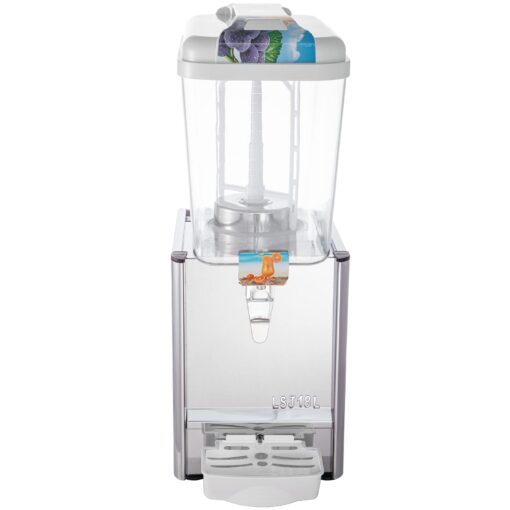 VEVOR 110V Commercial Beverage Dispenser,4.8 Gallon 18L Juice Dispenser Commercial,200W Stainless Steel Food Grade Material Ice Tea Drink Dispenser,Equipped with Thermostat Controller - Image 2