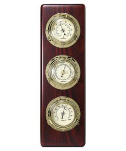 Ambient Weather WS-GL032 Porthole Collection Weather Center with Thermometer, Hygrometer, Barometer