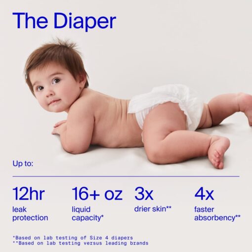 Coterie Baby Wipes + Diapers Kit, Size 1 (99 Count) & Size 2 Diapers (186 Count), 4 Pack (224) Baby Wipes with 99% Water, Plant Based Materials, Hypoallergenic for Sensitive Skin - Image 5