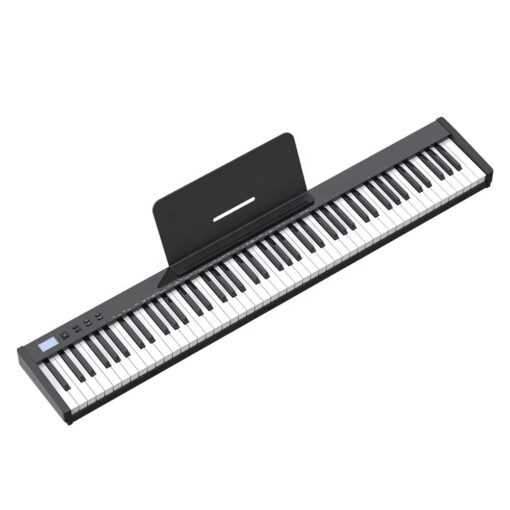 NikoMaku Piano Keyboard 88 Keys Semi-weighted Compact Portable Digital Piano Set for Beginners with Stand, Carrying Case, Sustain Pedal, Headphones, SWAN-S Black - Image 3
