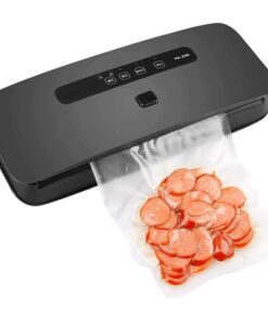 Vacuum Sealer Machine, Food Vacuum Sealer for Food Storage Vacuum Sealers with Foodsaver Bags Starter Kit Led Indicator Lights, Dry & Moist Food Modes(Black)