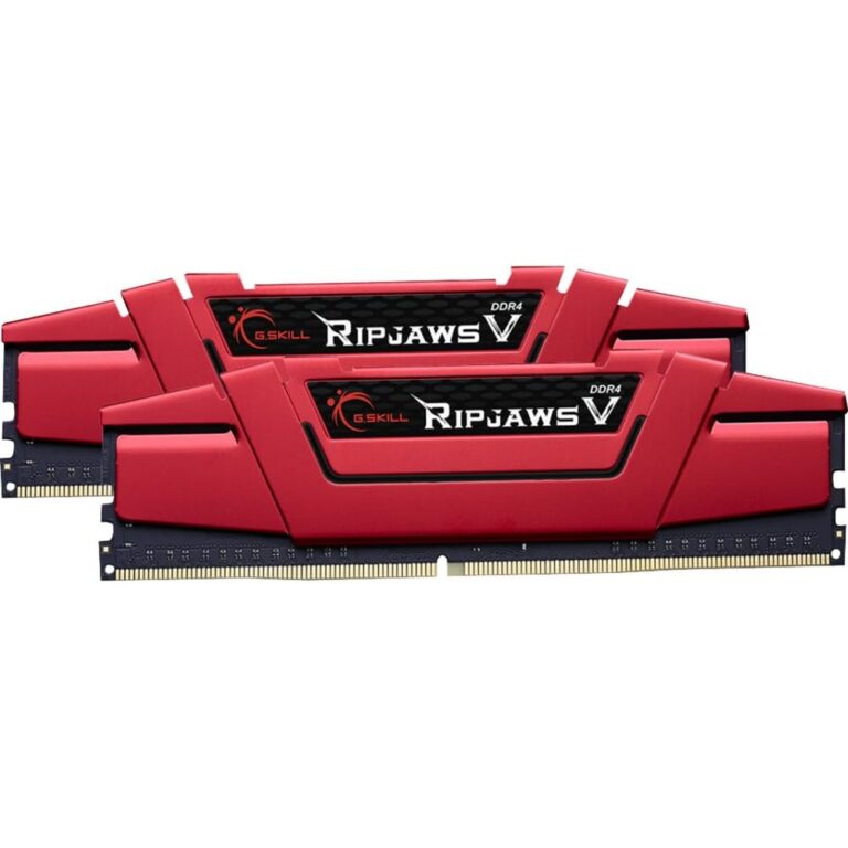 G.SKILL Gskill F4-2400C15D-32GVR Memory D4 2400 32GB C15 RipV K2 2X 16GB, 1.2V, RipjawsV Red