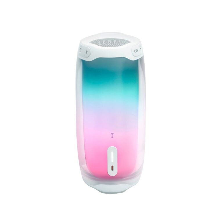 JBL Pulse 4 - Portable Bluetooth Speaker with 360 degrees LED lights, powerful sound and deep bass, IPX7 waterproof, 12 hours of playtime, JBL PartyBoost for multiple speaker pairing (White) - Image 6