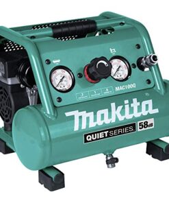 Makita MAC100Q Quiet Series, 1/2 HP, 1 Gallon Compact, Oil-Free, Electric Air Compressor
