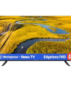 Westinghouse Edgeless Roku TV - 43 Inch Smart Television, 1080P LED FHD w/Wi-Fi & Mobile App Connectivity, Flat Screen Compatible w/Apple Home Kit, Alexa, & Google Assistant