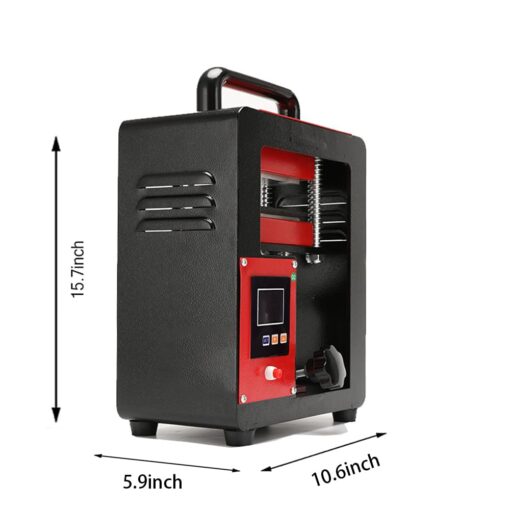 D9A91 5 Ton Portable Hydraulic Heat Press Machine 2.3 x 4.7 Inch Dual Heating Plate, red/black - Image 6