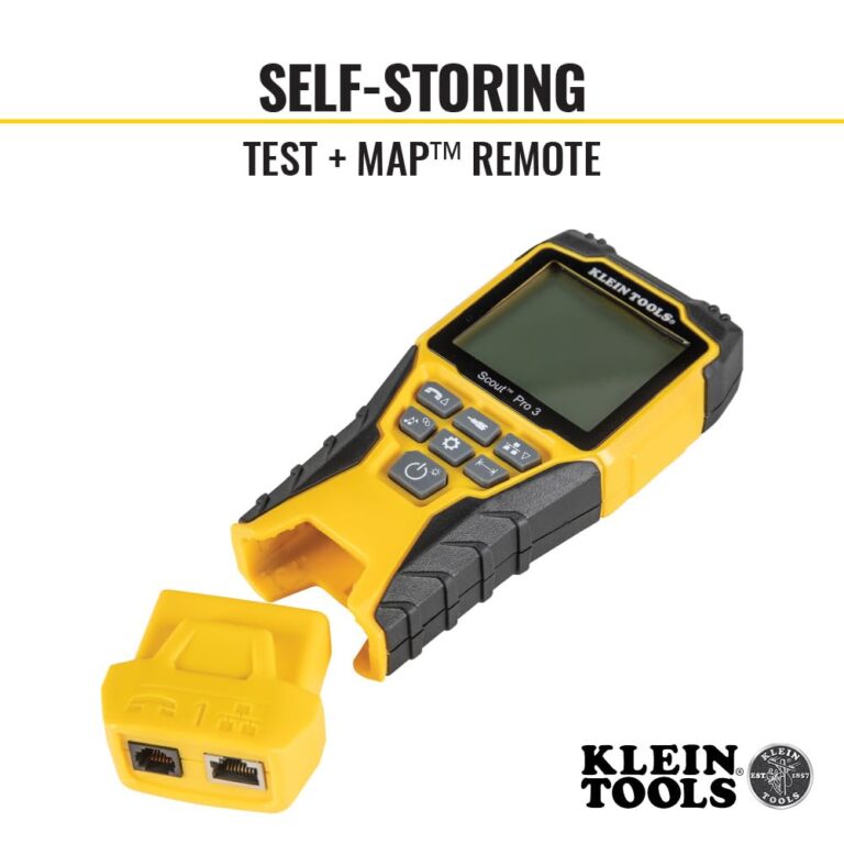 Klein Tools VDV001819 Tool Set, Cable Installation Test Set with Crimpers, Scout Pro 3 Cable Tester, Snips, Punchdown Tool, Case, 6-Piece - Image 7