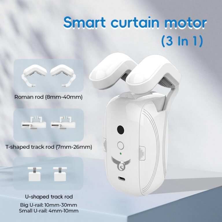 Osprey Smart Curtain Opener (2 Motors),3in1:Roman Rod+T-Track+U-Rail,Suitable for 0.32-1.57" Rod,Remote Control & Wireless App,Compatible with Alexa,Google Home(Gateway Included),Double Side Opening - Image 6