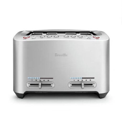 Breville Die-Cast Smart Toaster, 4-Slice, Brushed Stainless Steel