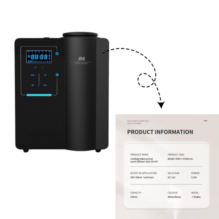 Waterless Air Diffuser - Home Luxury Scent Diffuser - Magnetic Keycard Bluetooth & App Control - Antal Hayat Diffuser - Waterless Diffusers for Home - Difusor Aroma - Aesthetic Essential Oil Diffuser - Image 9