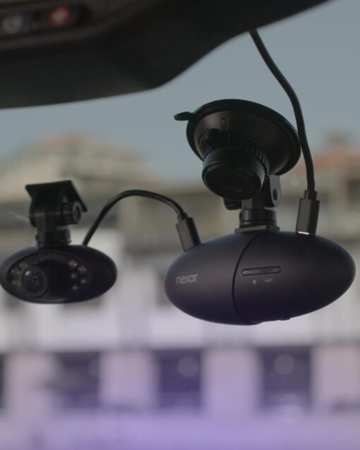 Nexar Pro Dual Dash Cam - 1 Year Nexar App Subscription Included - Unlimited Cloud Storage, Drive Recordings, Parking Mode, Night Vision, All Inside The Nexar App - WiFi HD Front Dash Cam (64 GB SD) - Image 2