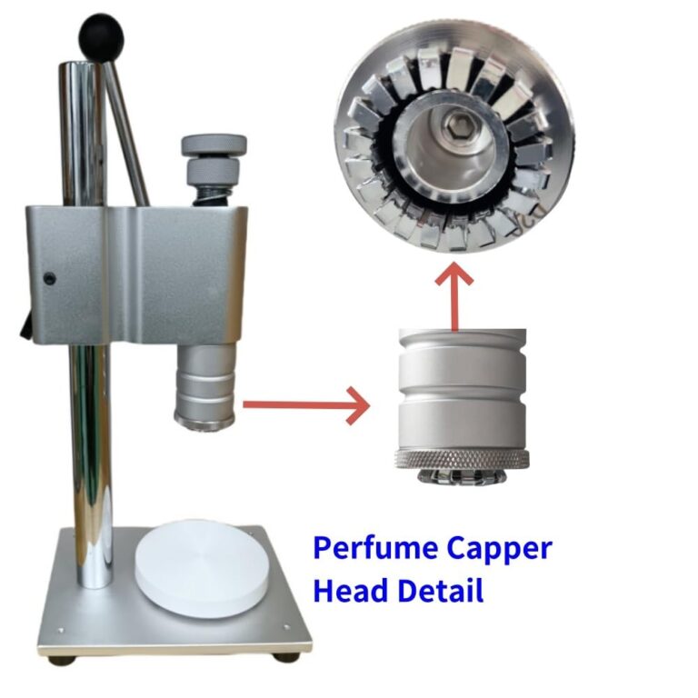 Manual Perfume Crimper Bottle Capping Machine, Aluminium Plastic Pump Handle Packing Essential Oil Bottle Tool Perfume Crimper Tool 13mm to 20mm (white 20mm) - Image 2