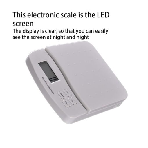 ZOCWJK 25kg 1g High Precision Electronic Compact Scale LED Display Kitchen Scales Food Weight Balance Gram Weighing Measuring Grey(Gray - Image 2