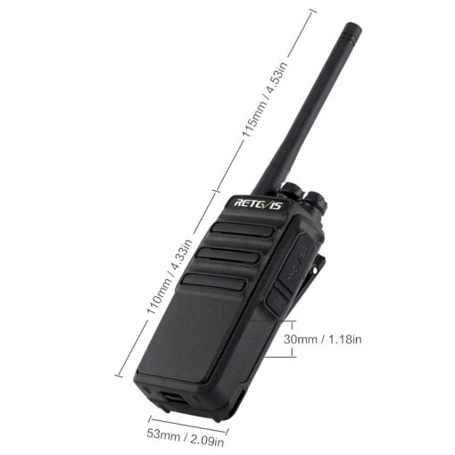 Retevis H-777S Walkie Talkies for Adults, 2 Way Radios with Earpiece and Mic, FRS, Handheld, USB Charging Base, Rugged Two Way Radios Long Range Rechargeable for School Security Church (10 Pack) - Image 3