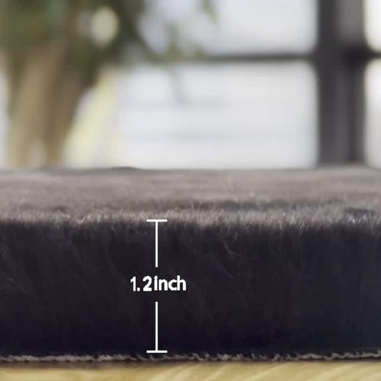 ORINOVA Black Washable Area Rugs 6x9 Rugs for Living Room Faux Rabbit Fuzzy Fur Rug for Bedroom Nursery Rugs Room Décor - Image 2