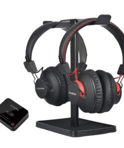 Avantree HT41899 - Dual Bluetooth Wireless Headphones for TV Watching, Compatible with TVs (Optical/AUX), 40Hrs Playtime, Individual Volume Control, Includes Transmitter & Stand