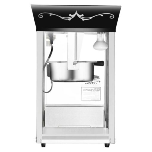 Matinee Popcorn Machine - 8oz Popper with Stainless-Steel Kettle, Reject Kernel Tray, Warming Light, and Accessories by Great Northern Popcorn (Black) - Image 2