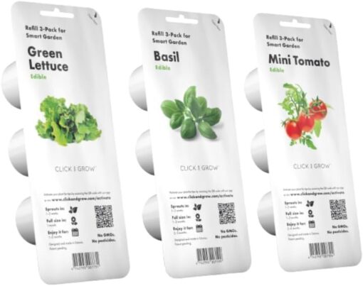 Click & Grow Indoor Herb Garden Kit with Grow Light | Easier Than Hydroponics Growing System | Smart Garden for Home Kitchen Windowsill | Vegetable & Herb Garden Starter Kit with 9 Plant pods, Gray - Image 9