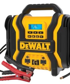 DEWALT DXAEPS14-Type2 2000 Peak Battery Amp 12V Automotive Battery Booster Jump Starter/Power Station with 500 Watt AC Power Inverter, 120 PSI Digital Compressor, and 15W USBa Ports, 25W USBc Port